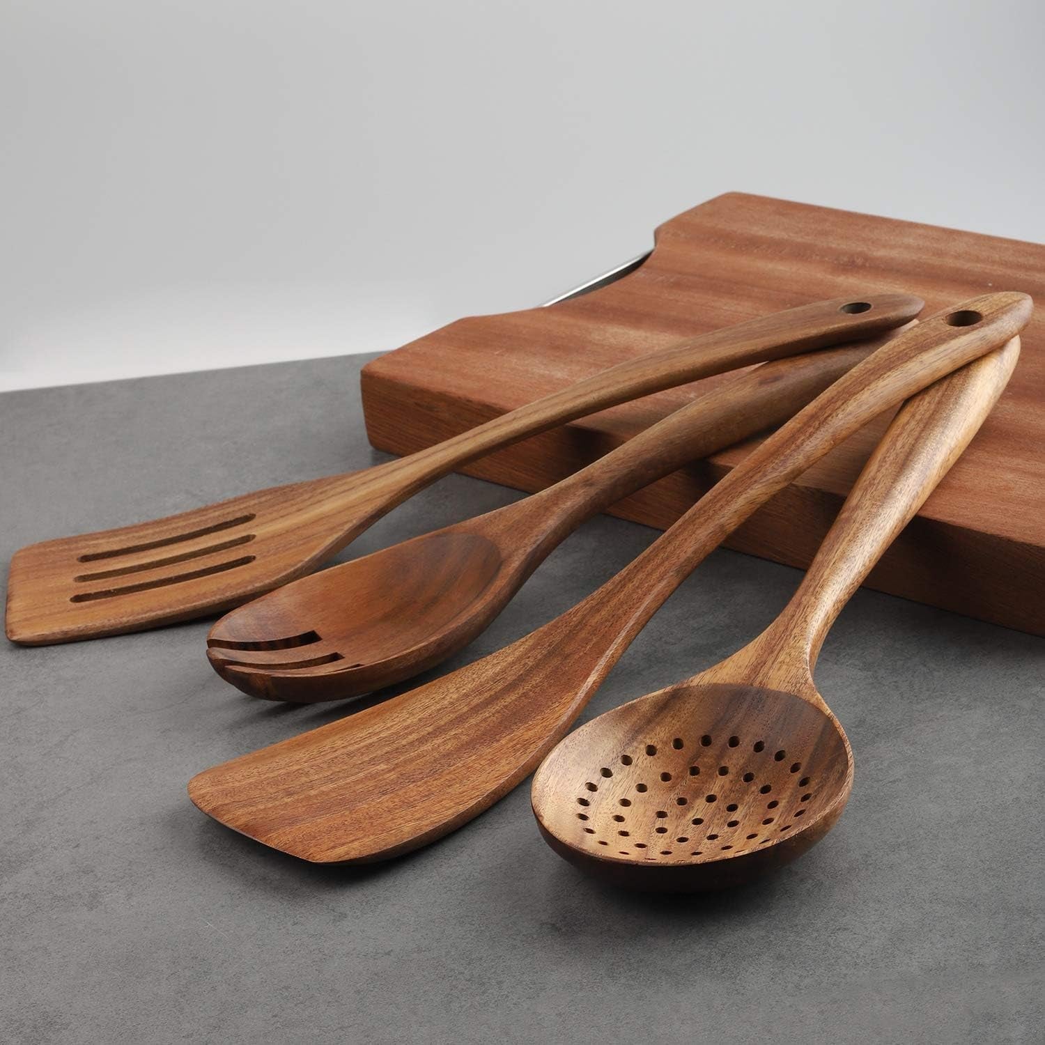 Wooden Cooking Utensils Set 4-Piece Wood Kitchen Utensil Set