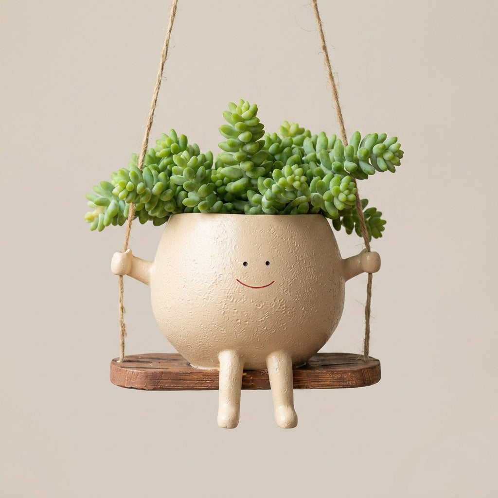 Smiling Face Swing Planter