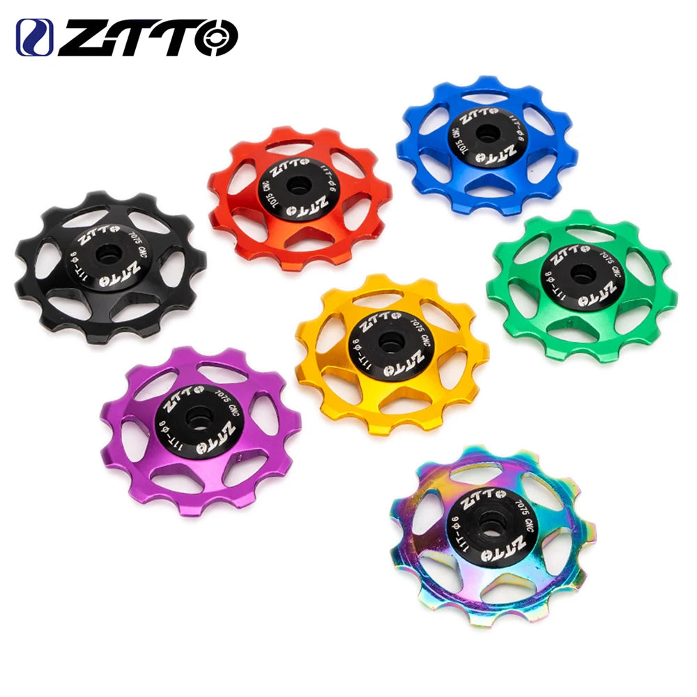 MTB Bicycle Rear Derailleur Jockey Wheel 11T 13T Steel Bearing Pulley AL7075 CNC Road Bike Guide Roller Idler 4Mm 5Mm 6Mm