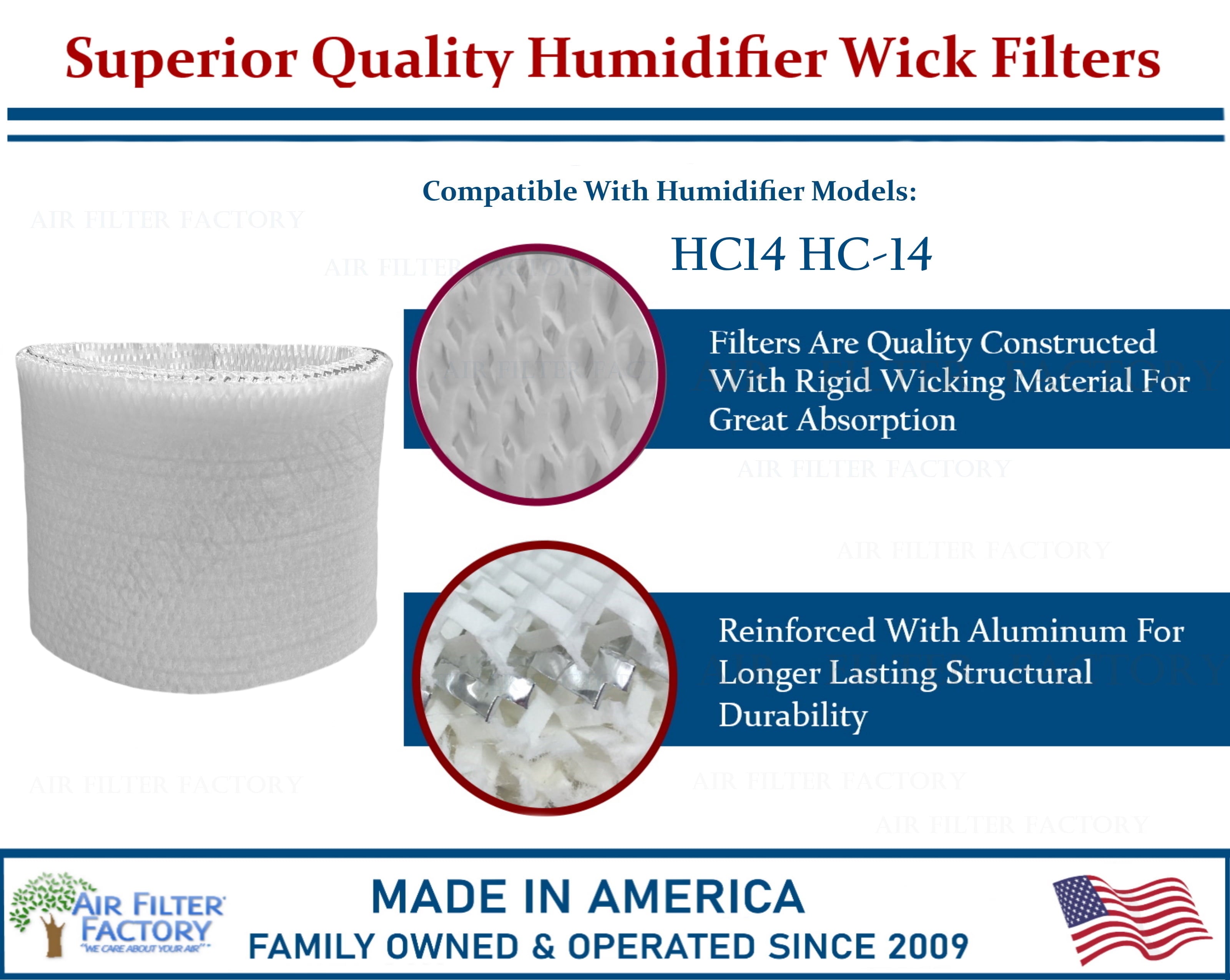 Replacement for HC14, HC-14 Honeywell Humidifier Filter 2-Pack