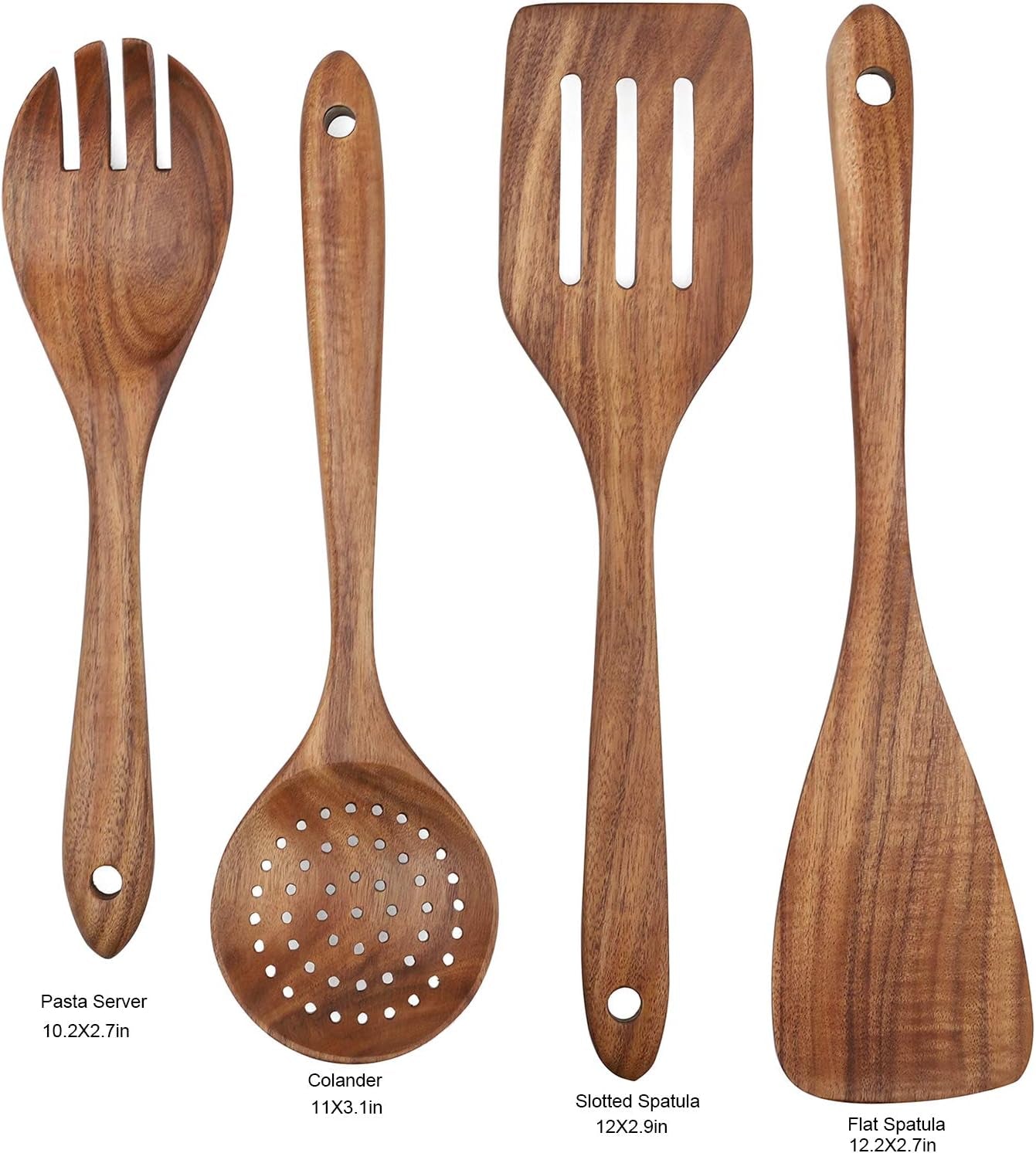 Wooden Cooking Utensils Set 4-Piece Wood Kitchen Utensil Set