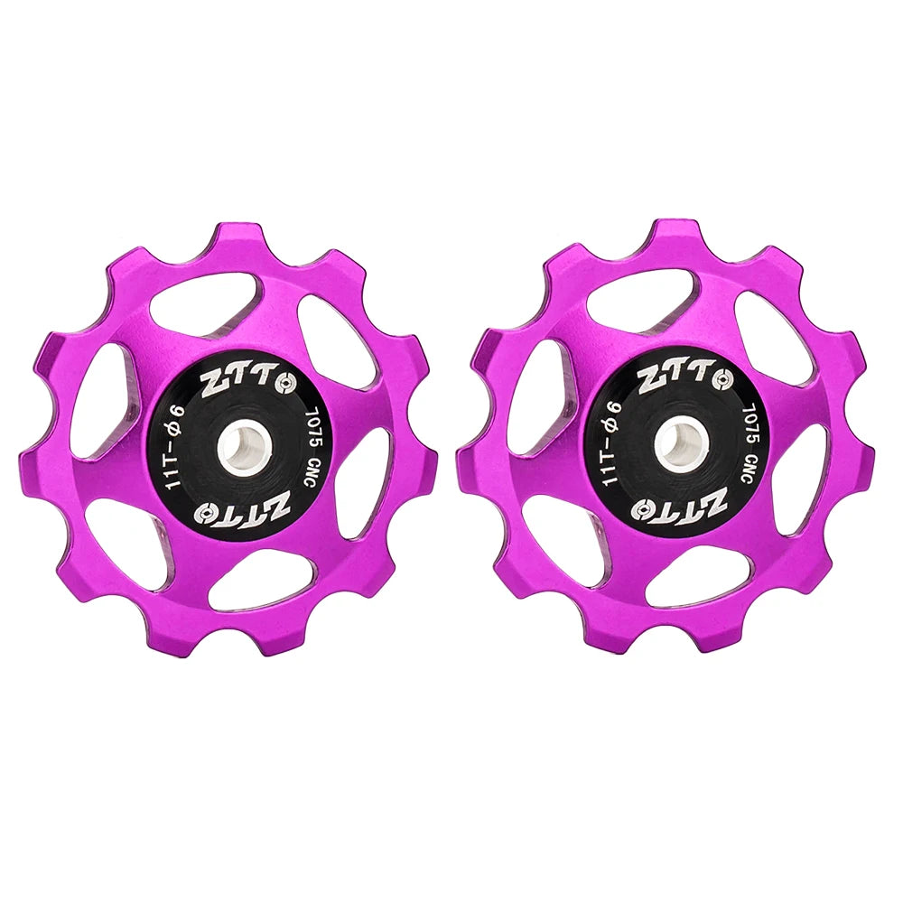 MTB Bicycle Rear Derailleur Jockey Wheel 11T 13T Steel Bearing Pulley AL7075 CNC Road Bike Guide Roller Idler 4Mm 5Mm 6Mm