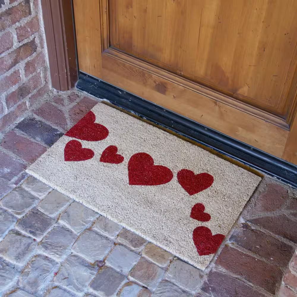 Red Hearts 30 In. X 18 In. Door Mat