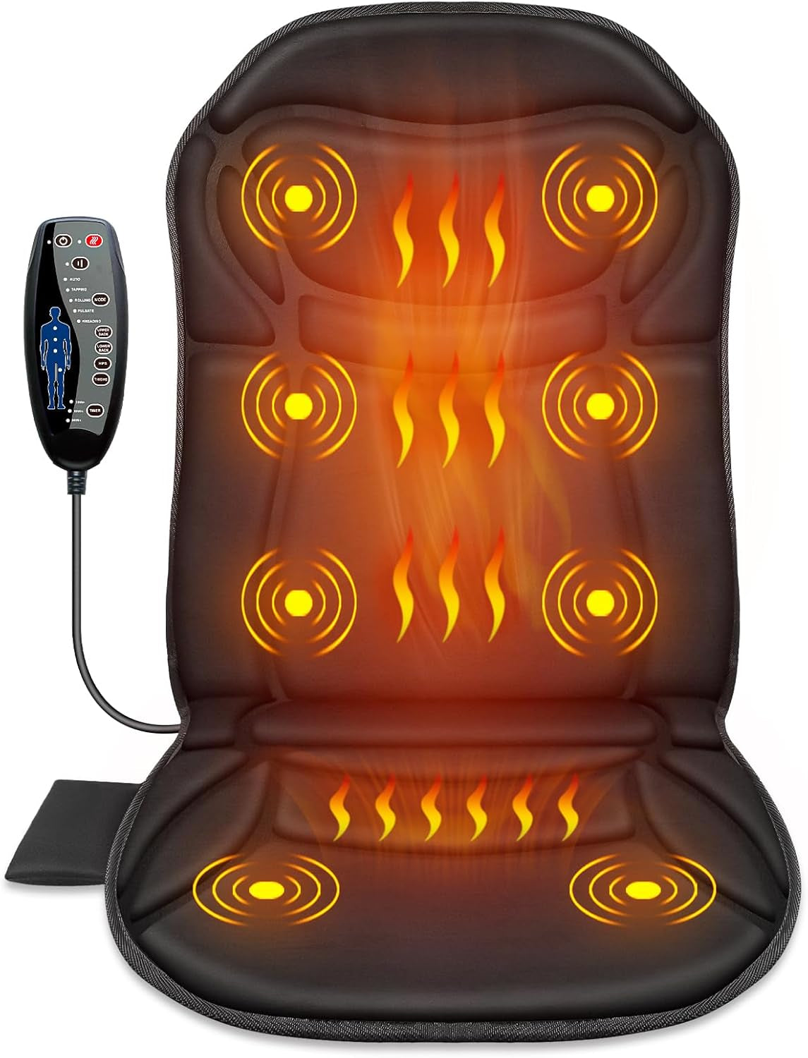 Back Massager with Heat, Vibration Massage Seat Cushion for Chair