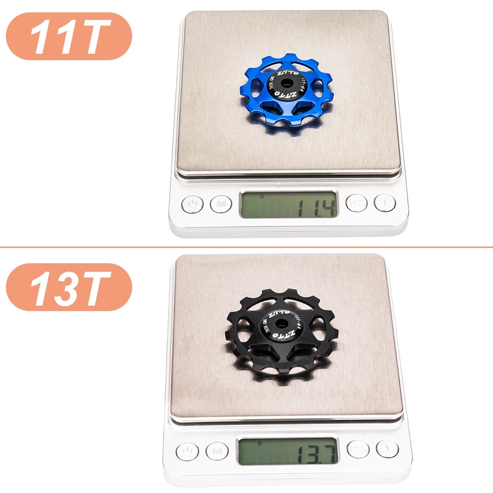 MTB Bicycle Rear Derailleur Jockey Wheel 11T 13T Steel Bearing Pulley AL7075 CNC Road Bike Guide Roller Idler 4Mm 5Mm 6Mm