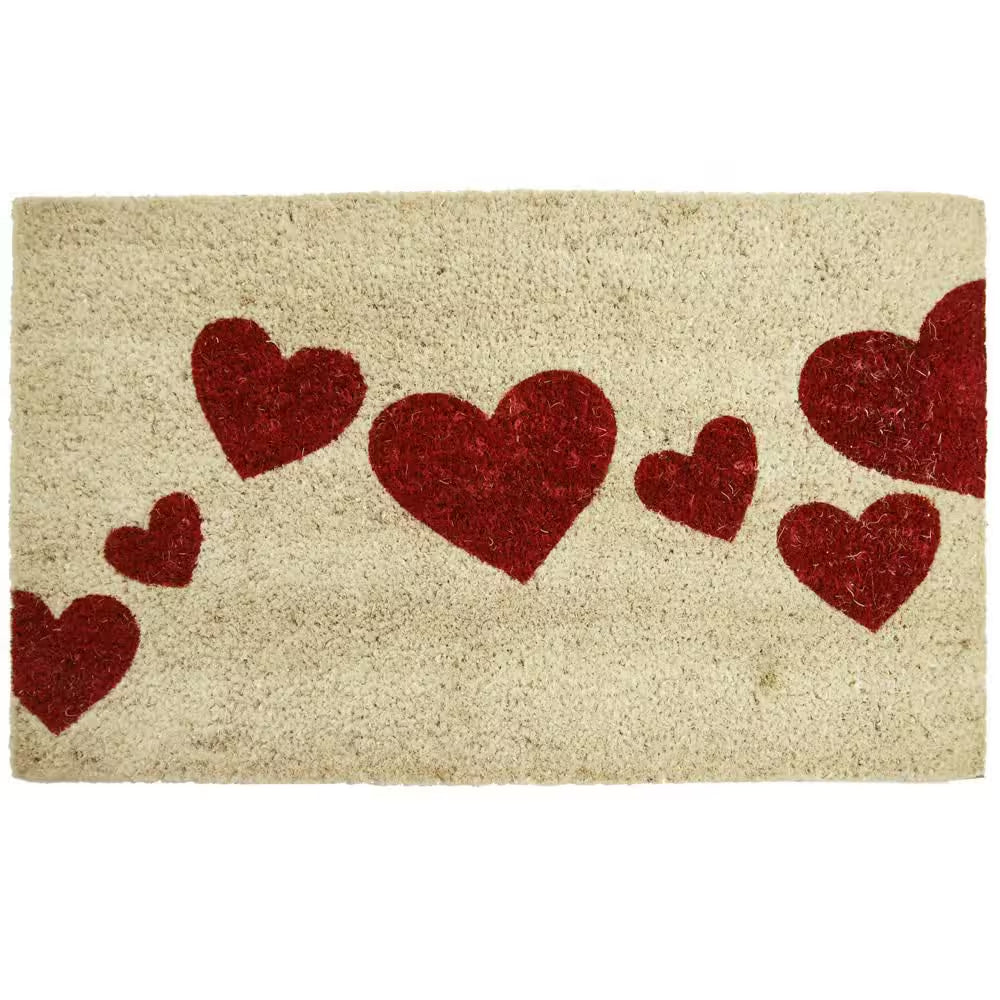 Red Hearts 30 In. X 18 In. Door Mat