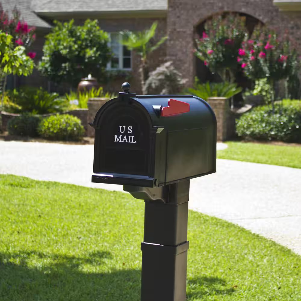 Ambrose Black Post Mount Mailbox