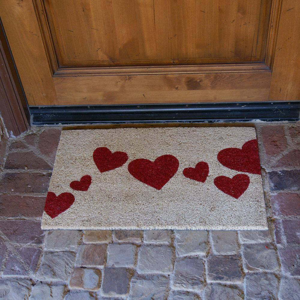 Red Hearts 30 In. X 18 In. Door Mat