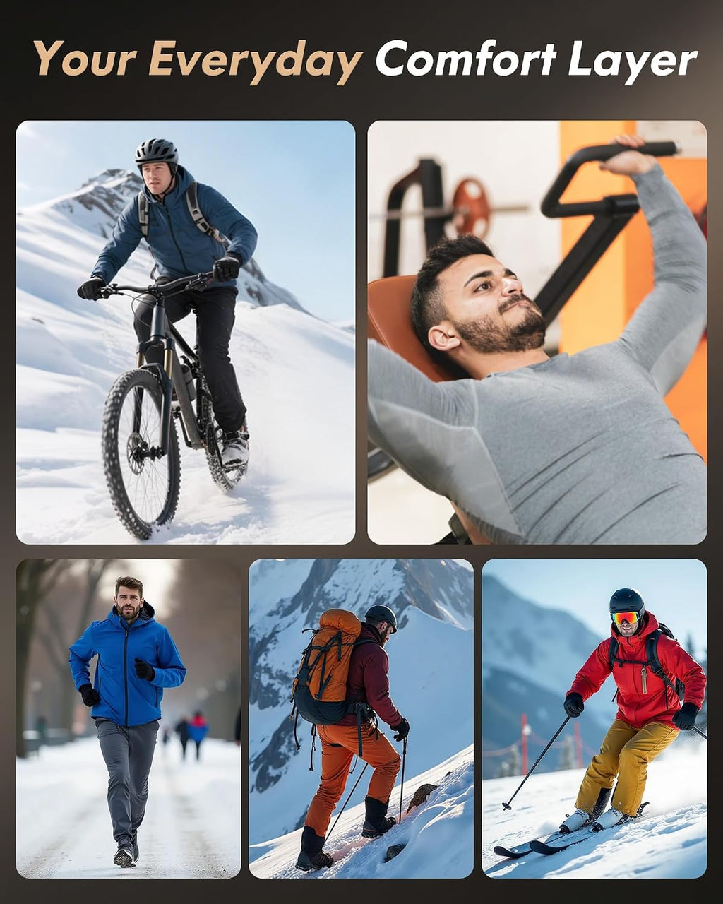 Thermal Underwear for Men Long Johns Base Layer Winter Set