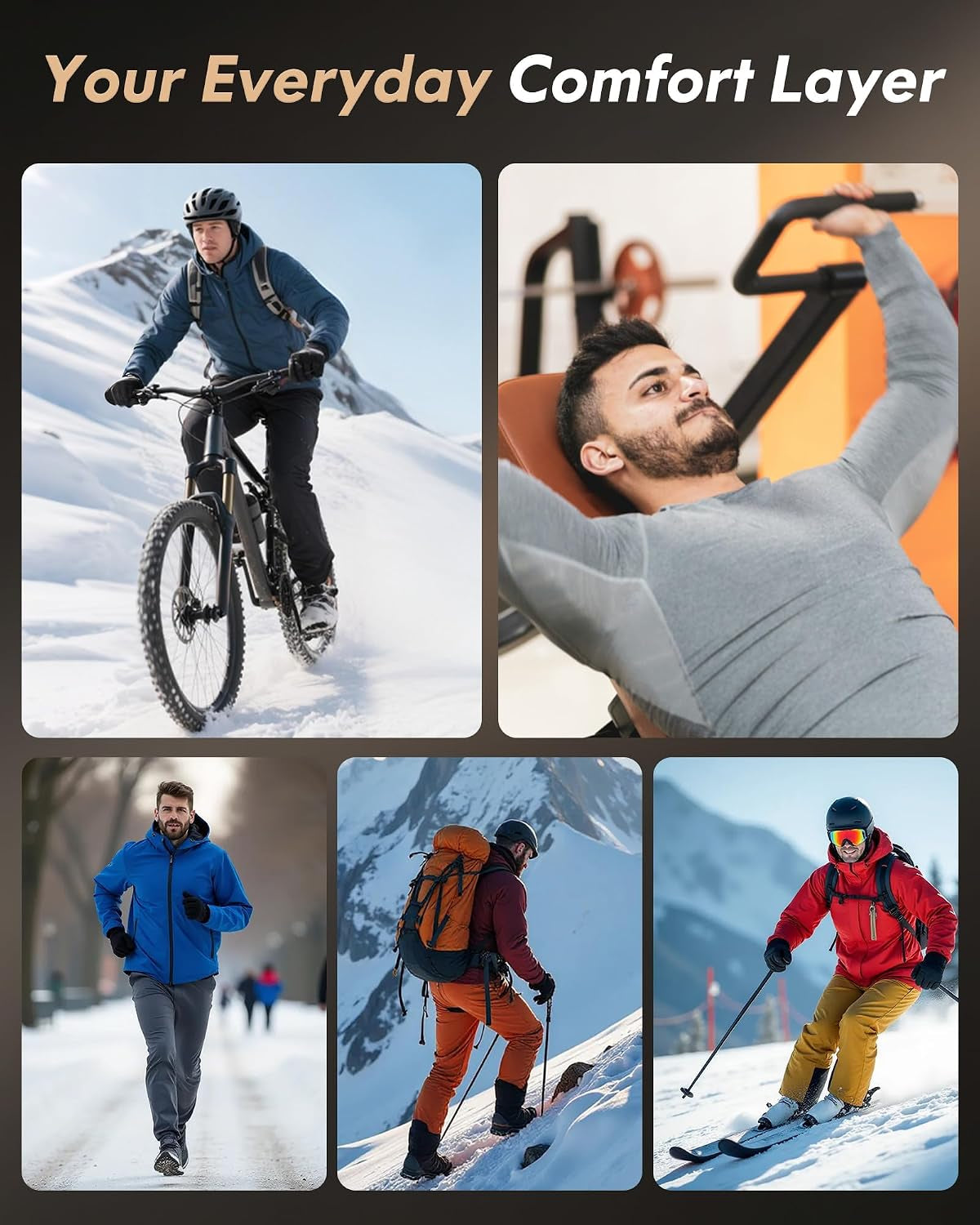Thermal Underwear for Men Long Johns Base Layer Winter Set