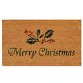 Christmas Holly 17 In. X 29 In. Coir Door Mat