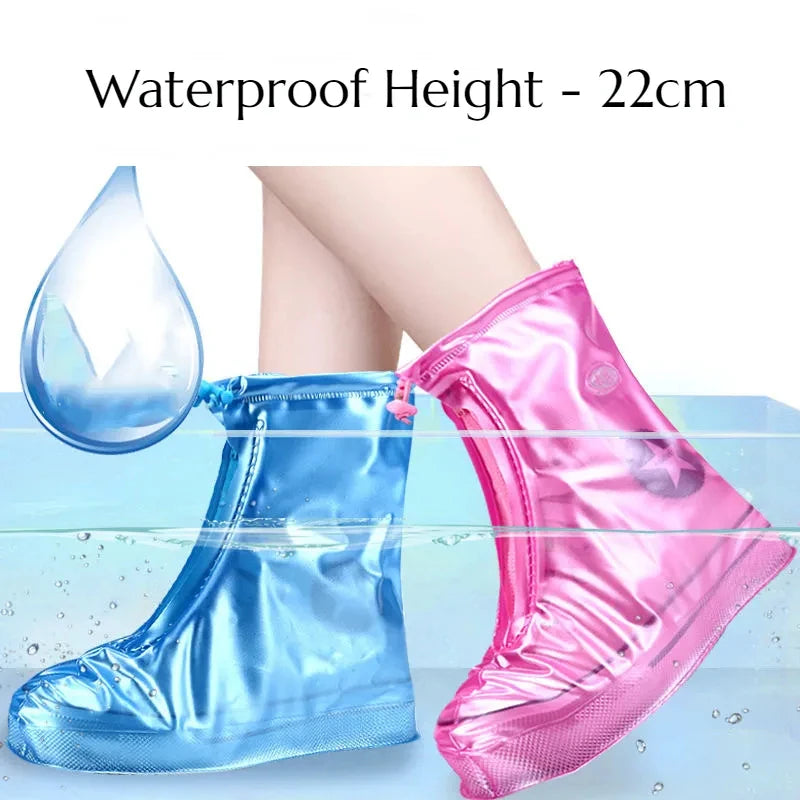 Silicone Waterproof Shoe Cover Unisex Shoes Protectors Rain Boots for Indoor Outdoor Rainy Reusable Quality Non-Slip Shoe Cover