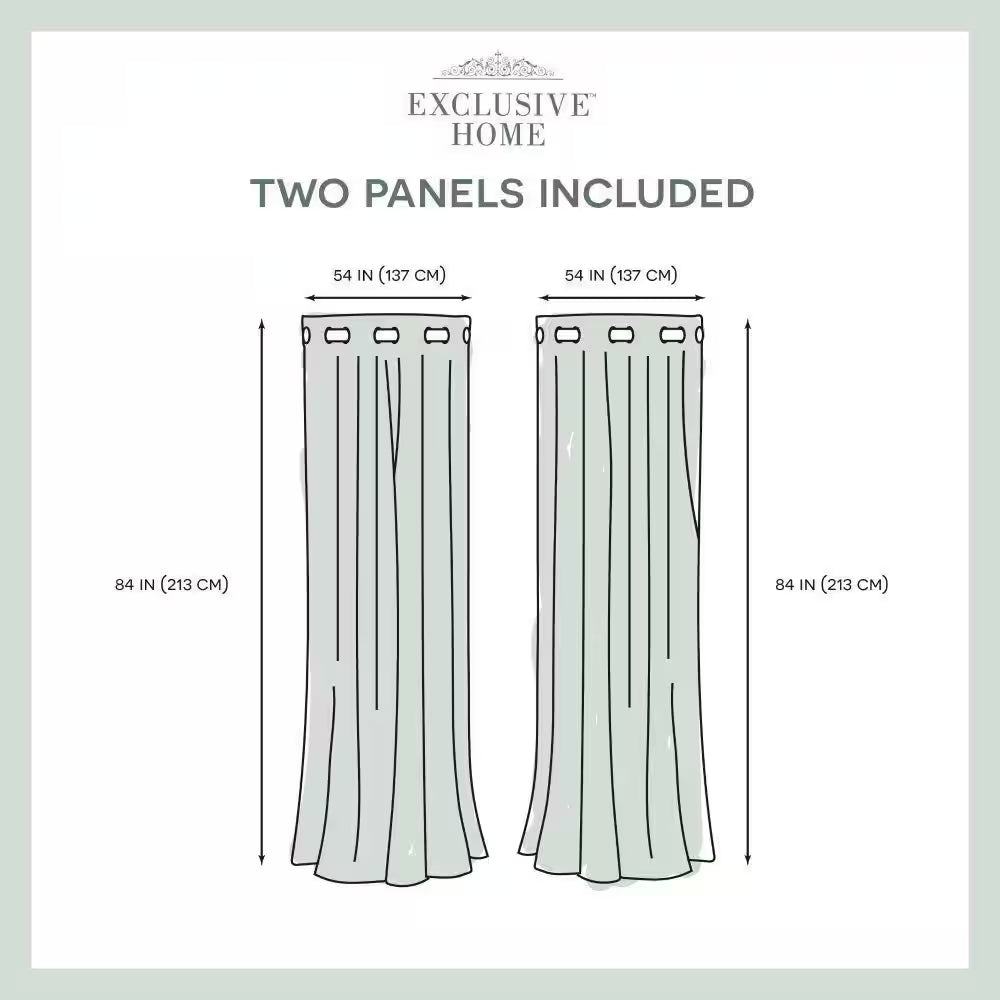 Velvet Blush Solid Light Filtering Grommet Top Curtain, 54 In. W X 84 In. L (Set of 2)