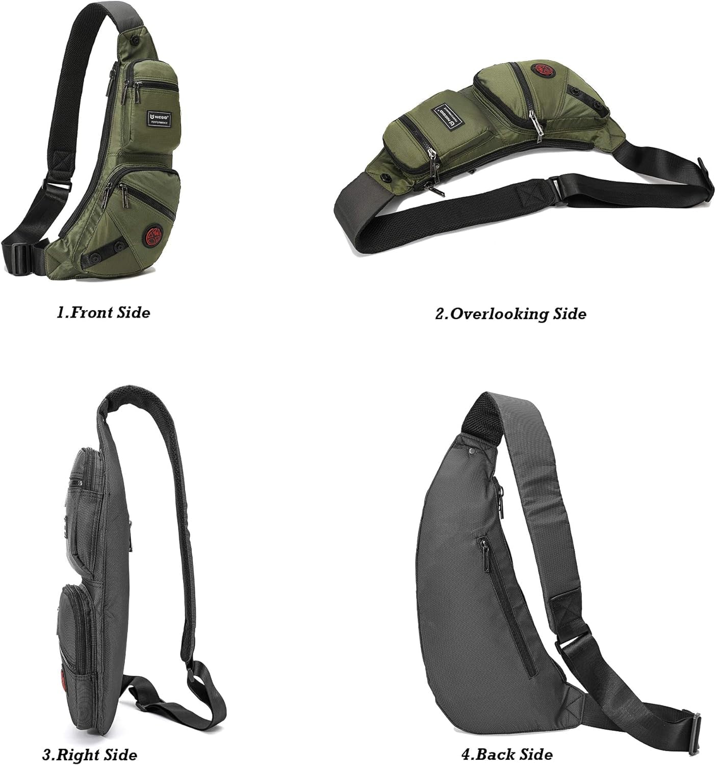 Sling Bag Chest Shoulder Backpack Crossbody Daypack for Men Women