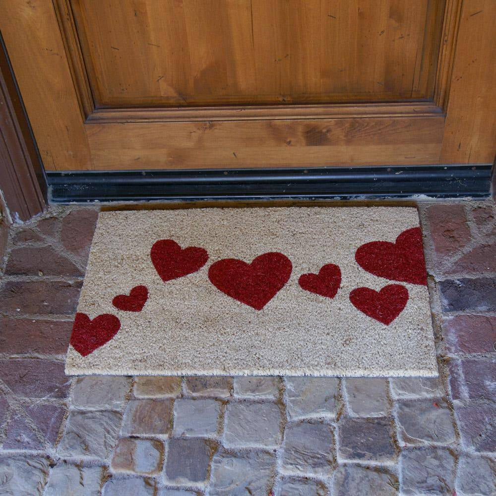 Red Hearts 30 In. X 18 In. Door Mat