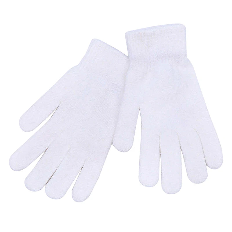 Women Gloves Knitted Solid Autumn Winter Hand Warmer Thicken Lining Skiing Short Wrist Female Full Fingered Mittens