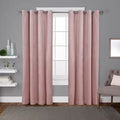 Velvet Blush Solid Light Filtering Grommet Top Curtain, 54 In. W X 84 In. L (Set of 2)