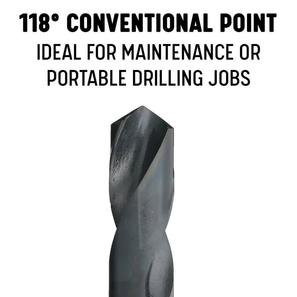 23/32 In. High Speed Steel Black Oxide Reduced Shank Specialty Drill Bit with 3/8 In. Shank