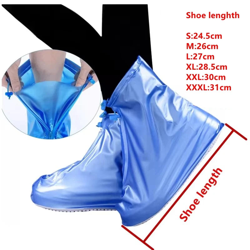 Silicone Waterproof Shoe Cover Unisex Shoes Protectors Rain Boots for Indoor Outdoor Rainy Reusable Quality Non-Slip Shoe Cover