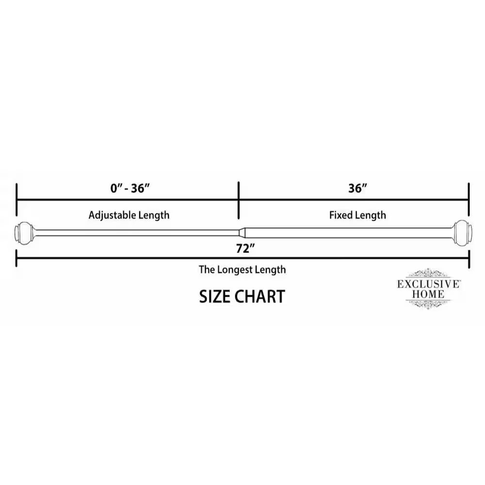 Black Pearl Mosaic 36 In. - 72 In. Adjustable 1 In. Single Curtain Rod Kit in Matte Black with Finial