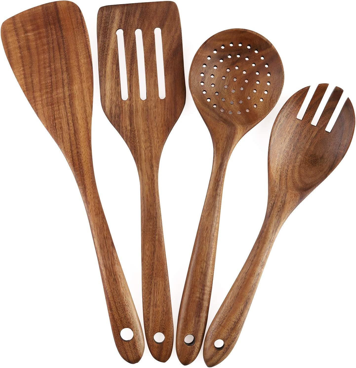 Wooden Cooking Utensils Set 4-Piece Wood Kitchen Utensil Set