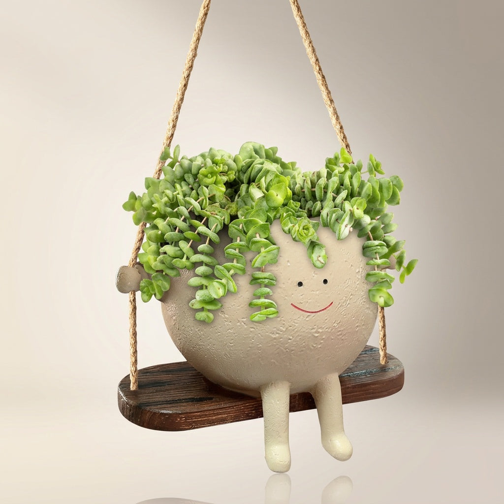 Smiling Face Swing Planter